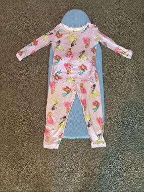 Disney Pink Princess Character Long Sleeve Pajama Set